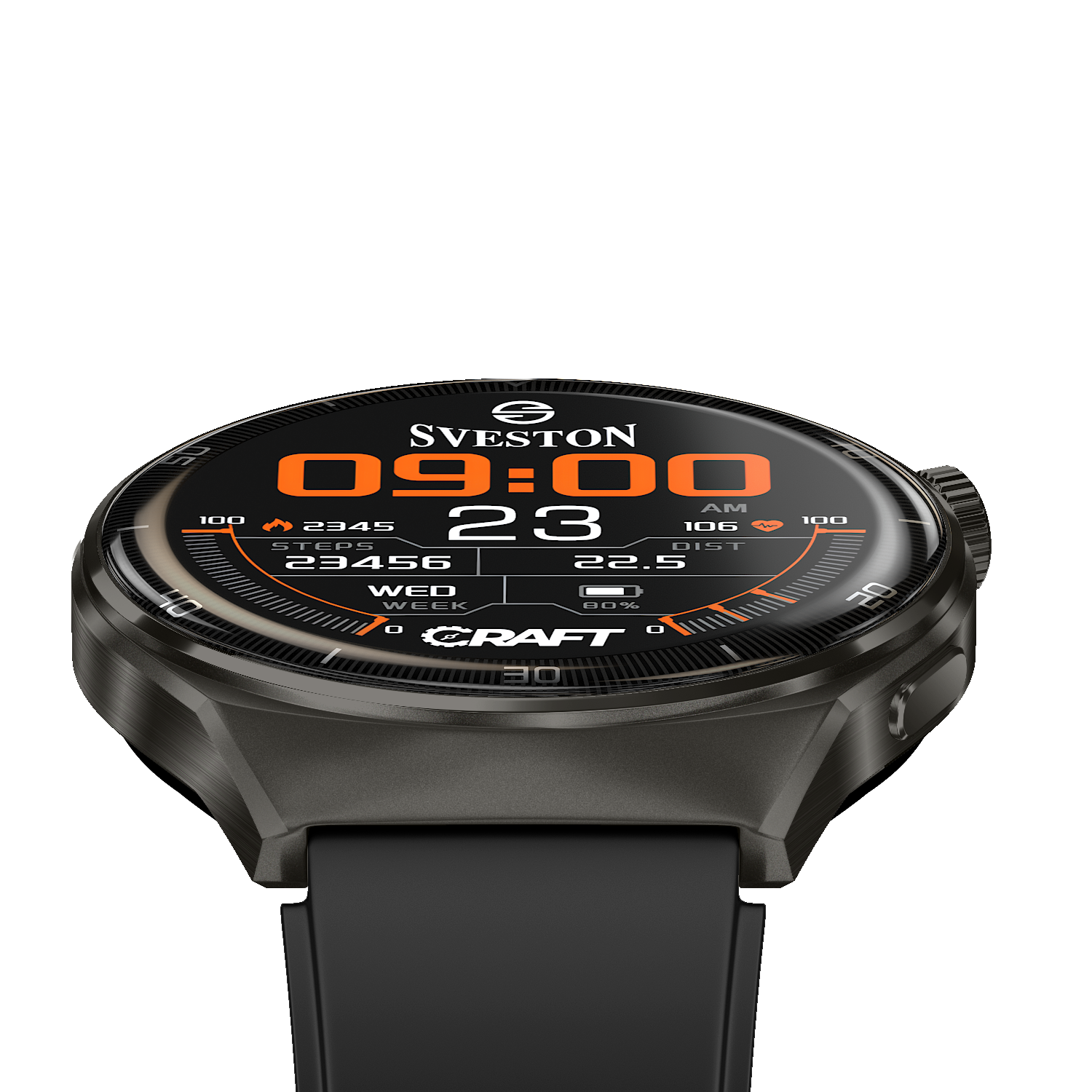 Sveston Craft Chain Smartwatch With Free Silicon Strap